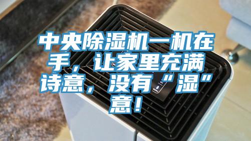 中央除濕機一機在手，讓家里充滿詩意，沒有“濕”意！