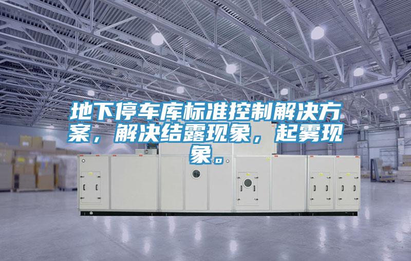 地下停車庫標準控制解決方案,解決結露現象,起霧現象。