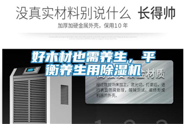 好木材也需養生,平衡養生用除濕機