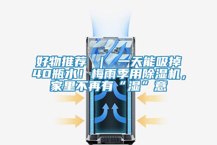 好物推薦 ｜ 一天能吸掉40瓶水！梅雨季用除濕機(jī)，家里不再有“濕”意