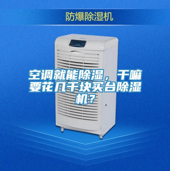 空調(diào)就能除濕，干嘛要花幾千塊買臺(tái)除濕機(jī)？