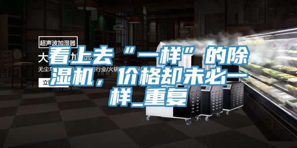 看上去“一樣”的除濕機，價格卻未必一樣_重復