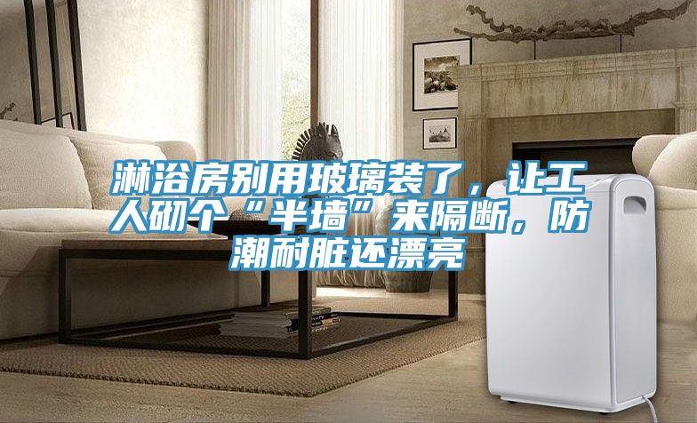 淋浴房別用玻璃裝了，讓工人砌個“半墻”來隔斷，防潮耐臟還漂亮