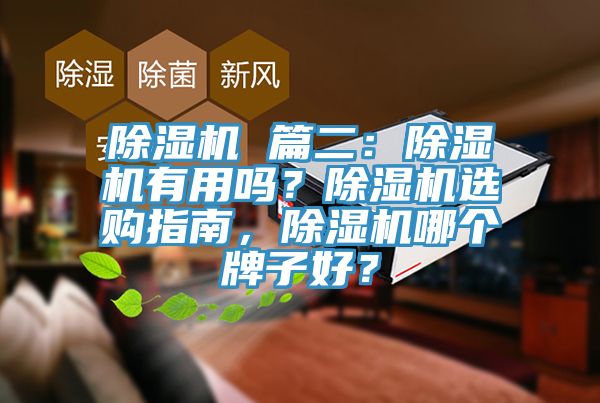 除濕機 篇二：除濕機有用嗎？除濕機選購指南，除濕機哪個牌子好？